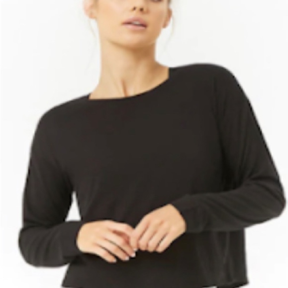 Large Long Sleeve Black Top